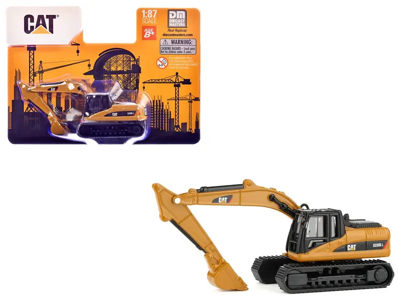 CAT Caterpillar 320D L Hydraulic Excavator Yellow 1/87 (HO) Diecast Model by Diecast Masters