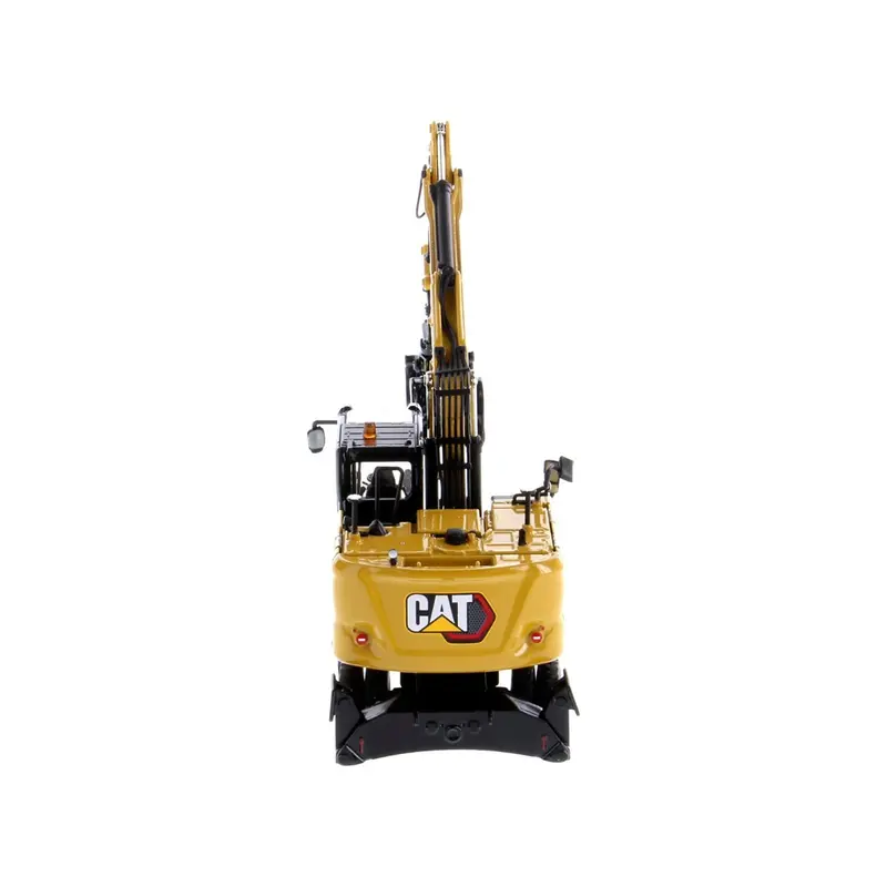 CAT Caterpillar M318 Wheeled Excavator Yellow with Operator "High Line" Series 1/50 Diecast Model by Diecast Masters