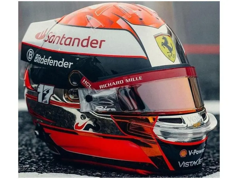 Charles Leclerc F1 Japanese GP 2024 Tribute to Jules Bianchi Helmet 1