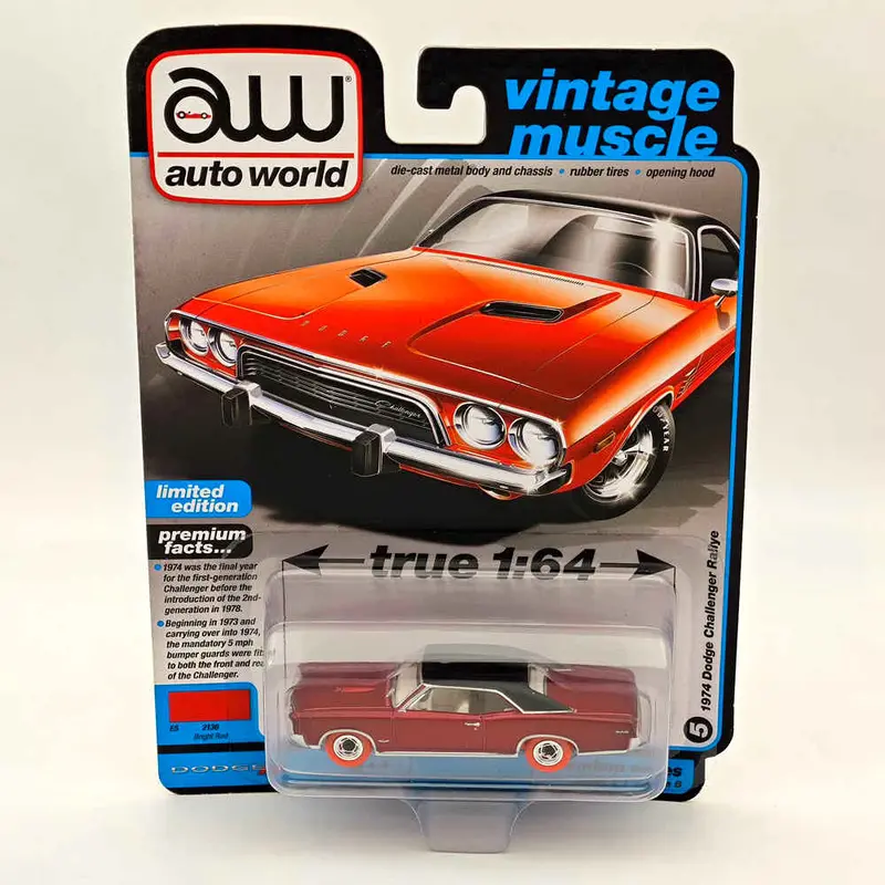 CHASE Auto World 1/64 1967 Pontiac GTO Red Diecast Models Car