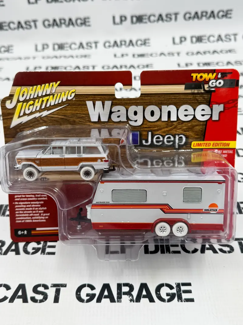 CHASE JOHNNY WHITE LIGHTNING 1981 Jeep Wagoneer w/ Trailer Red 1