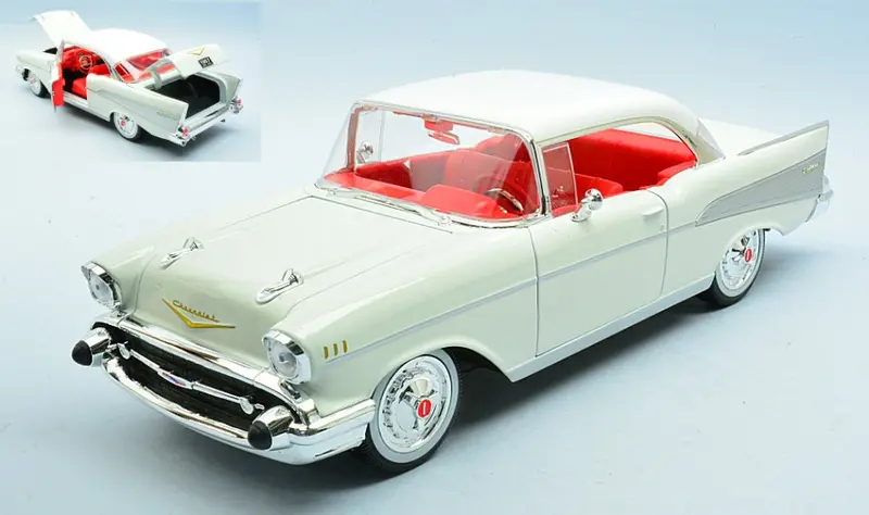 CHEVROLET BEL AIR COUPE' 1957 WHITE 1