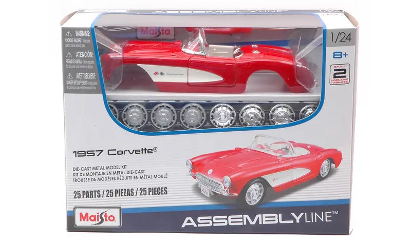 CHEVROLET CORVETTE CABRIOLET 1957 RED/WHITE KIT 1