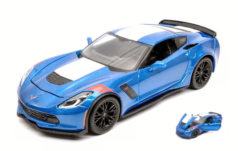 CHEVROLET CORVETTE GRAN SPORT 2017 BLUE W/WHITE STRIPES 1