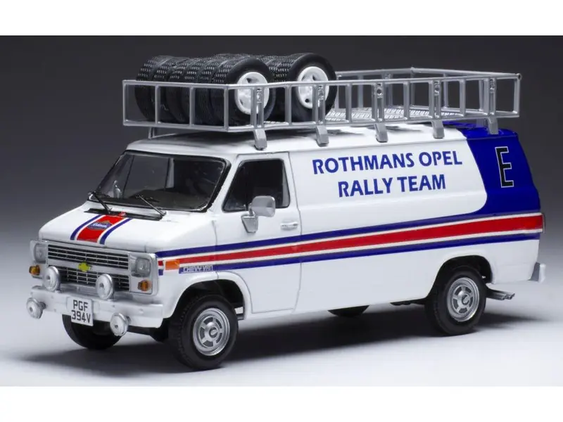 Chevrolet G-Series Van Rothmans Opel Rally 1983 Assistance w/Roof Rack/Wheels 1