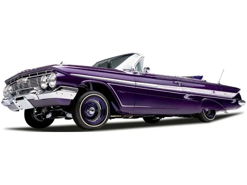 Chevrolet Impala 1961 Open Convertible Lowrider Purple (w/Movable Suspension) 1