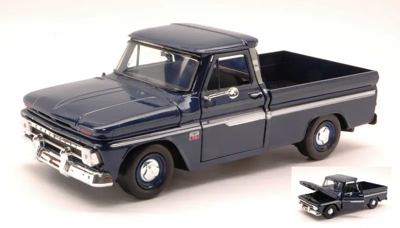 CHEVY C10 FLEETSIDE PICK UP 1966 DARK BLUE 1