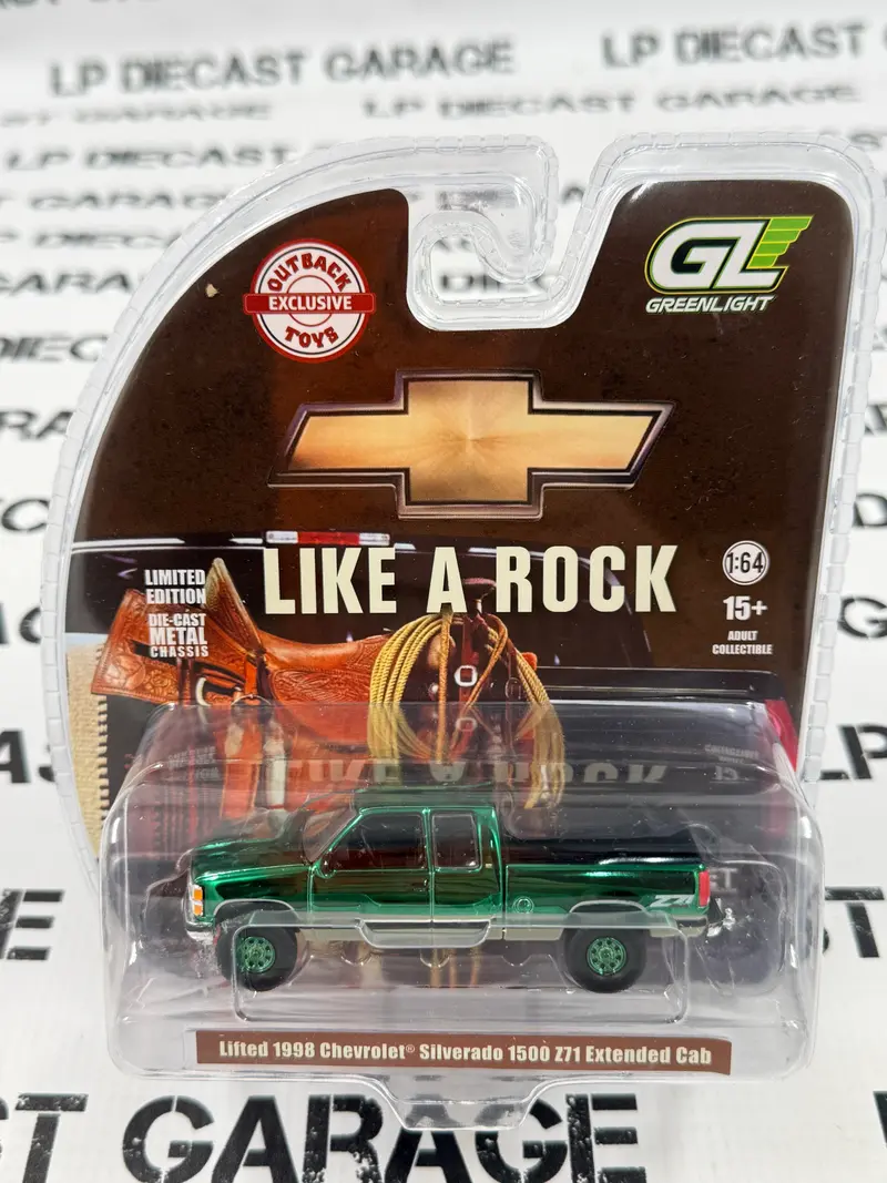 CHROME CHASE GREENLIGHT 1998 Chevrolet Silverado 1500 4x4 Green & Tan 1