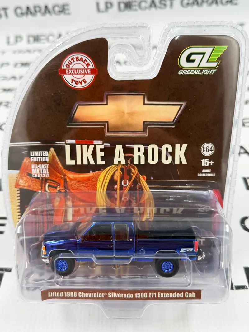 CHROME CHASE GREENLIGHT 1998 Chevrolet Silverado 1500 Z71 Blue 1