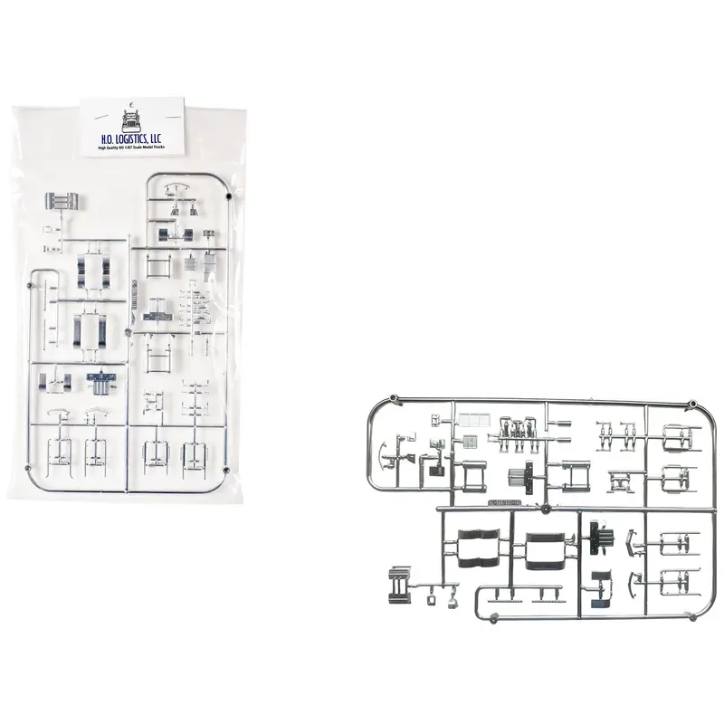 Chrome Plated Parts for Peterbilt 589 and Kenworth W990 Trucks 1/87 (HO) Plastic Model by HO Logistics