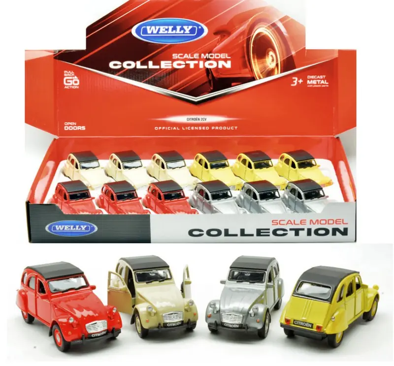 CITROEN 2CV SOFT TOP COL. ASS. cm 10 - Welly - WE18390