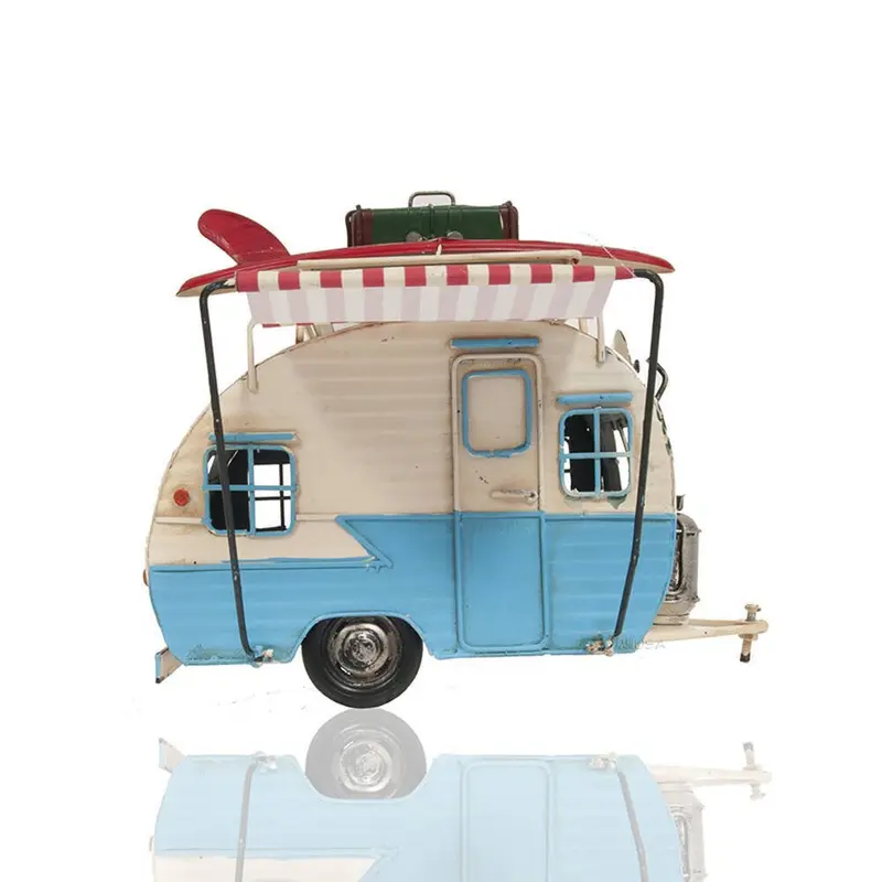 Classic Camper with photo frame  piggy bank  Metal