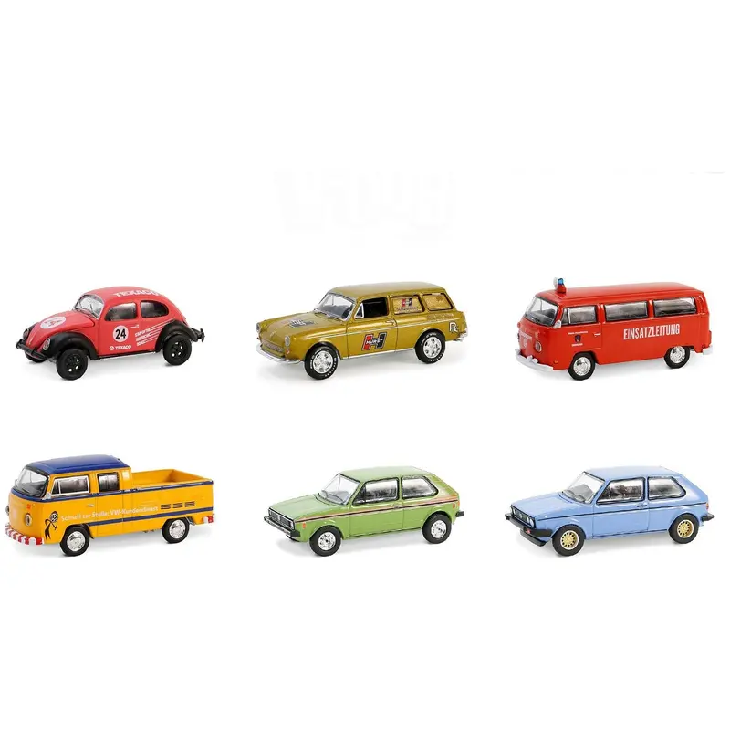 "Club Vee-Dub" Series 19 Set of 6 pieces 1/64 Diecast Model Cars by Greenlight