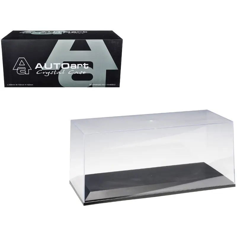 Collectible Display Show Case for 1/18-1/24 Scale Model Cars with Black Plastic Base by Autoart