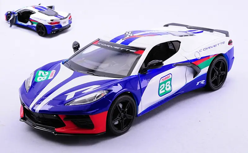 CORVETTE C8 GT N.28 RACING 2020 WHITE/BLUE/RED 1