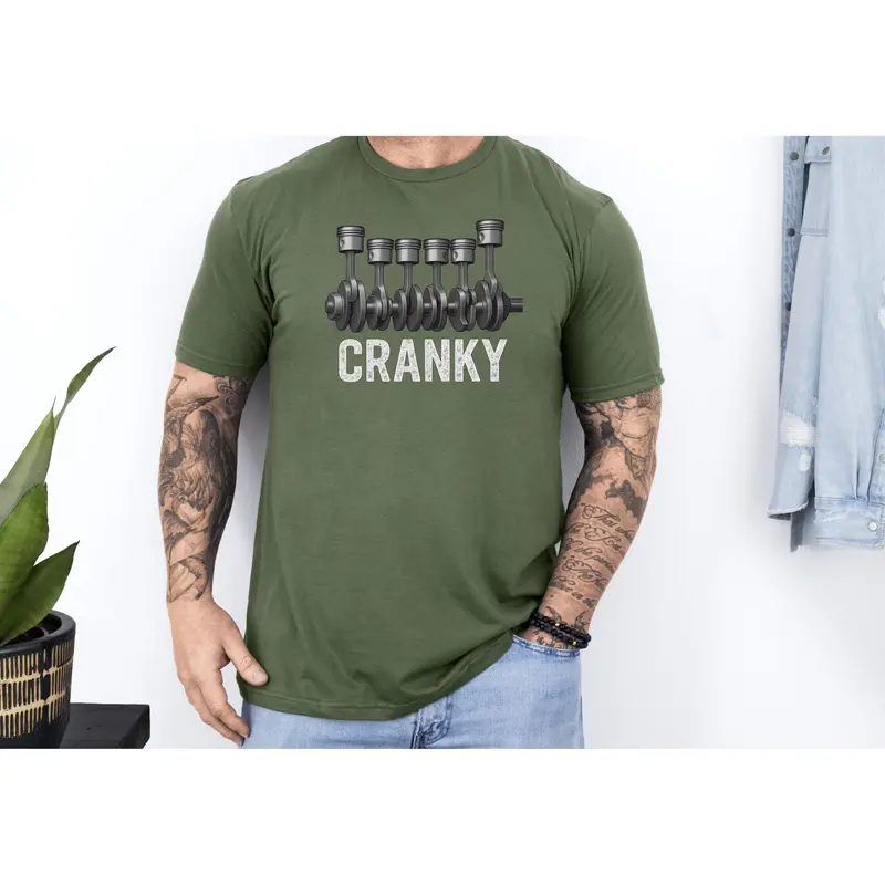 Cranky Vintage T-Shirt - Text Design + Graphic