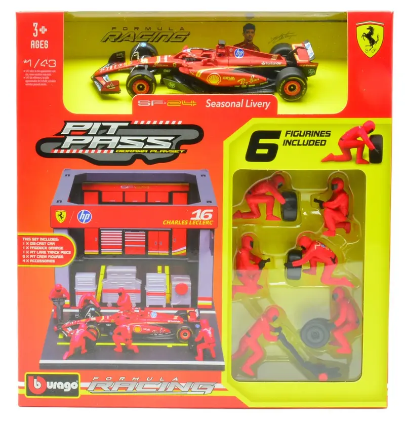 DIORAMA PIT STOP 2024 SF-24 N.16 CHARLES LECLERC 1