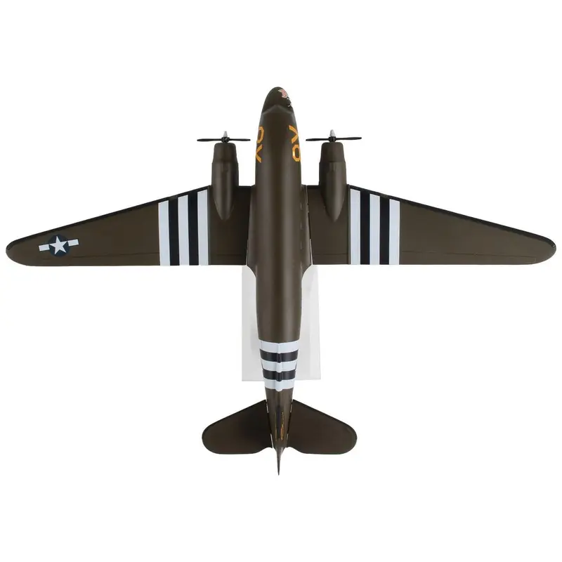 Douglas C-47 Skytrain Transport Aircraft "Stoy Hora United States Army Air Forces" (292717) Olive Drab (Snap-Fit) 1/80 Plastic Model by Skymarks