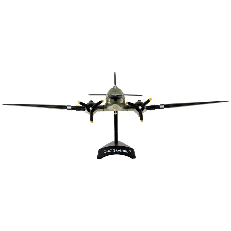 Douglas C-47 Skytrain Transport Aircraft "Tico Belle 82nd Airborne Division D-Day" (1945) United States Army Air Forces 1/144 Diecast Model Airplane by Postage Stamp