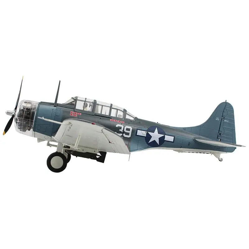 Douglas SBD-5 Dauntless Bomber Aircraft "Lt. Cook Cleland VB-16 USS Lexington Battle of the Philippine Seas" (1944) United States Navy "Premium Collection" 1/32 Diecast Model by Hobby Master