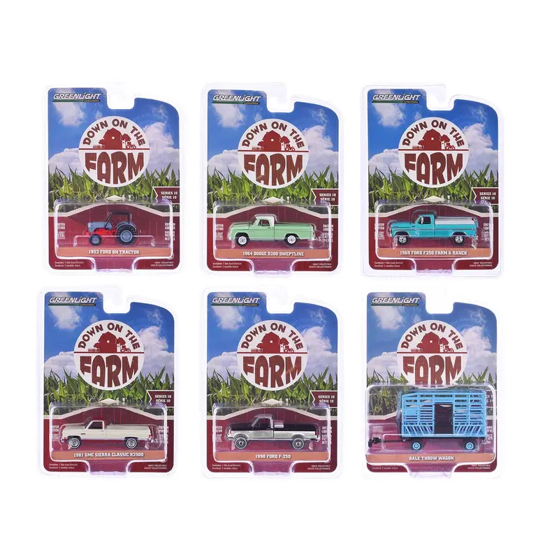 "Down on the Farm" Series 10 Set of 6 pieces 1/64 Diecast Models by Greenlight