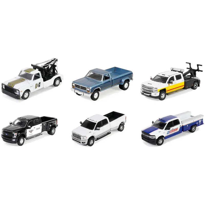 "Dually Drivers" Set of 6 Trucks Series 14 1/64 Diecast Model Cars by Greenlight