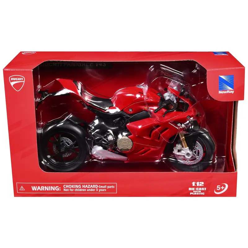 Ducati Panigale V4S Motorcycle Red 1/12 Diecast Motorcycle Model by New Ray