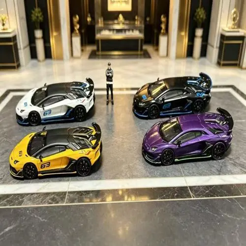 E Model 1/64 Aventador SVJ Limited Alloy Car Model with Serial Code | Collectible Gift