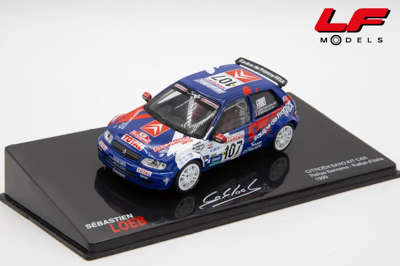 EDICOLA CITROEN SAXO KIT CAR RALLYE SANREMO 1999 S. LOEB 1