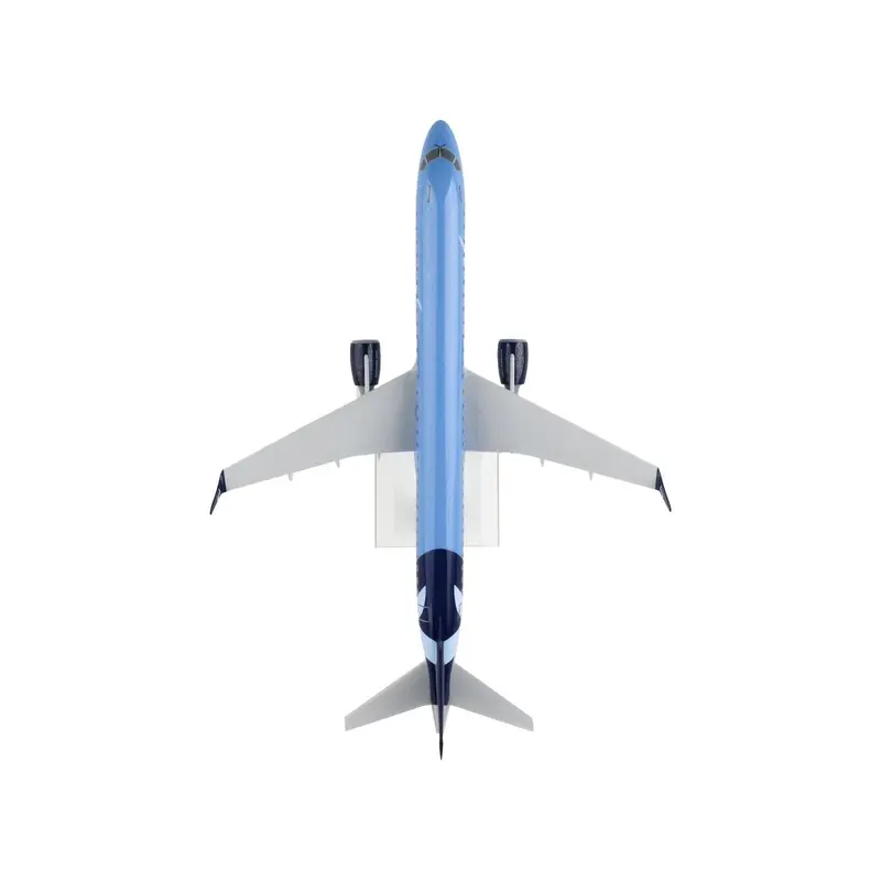 Embraer E195 Commercial Aircraft "Breeze Airways" (N190BZ) Blue (Snap-Fit) 1/100 Plastic Model by Skymarks