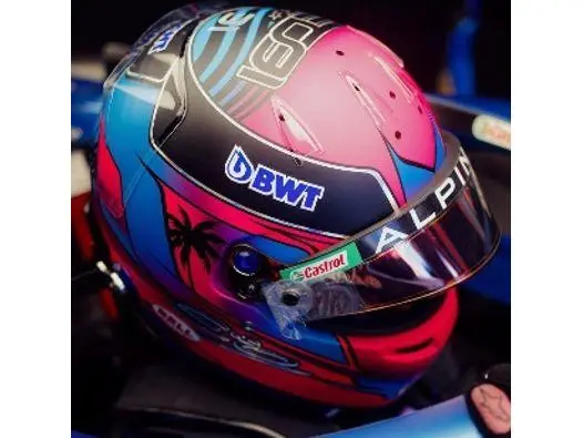 Esteban Ocon BWT Alpine F1 Miami GP 2023 Helmet 1