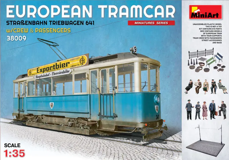 EUROPEAN TRAMCAR W/CREW & PASSENGERS KIT 1