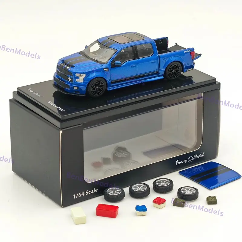 F-150 Shelby Super Snake Pickup Sport Model 1/64 Funny - with Accessories