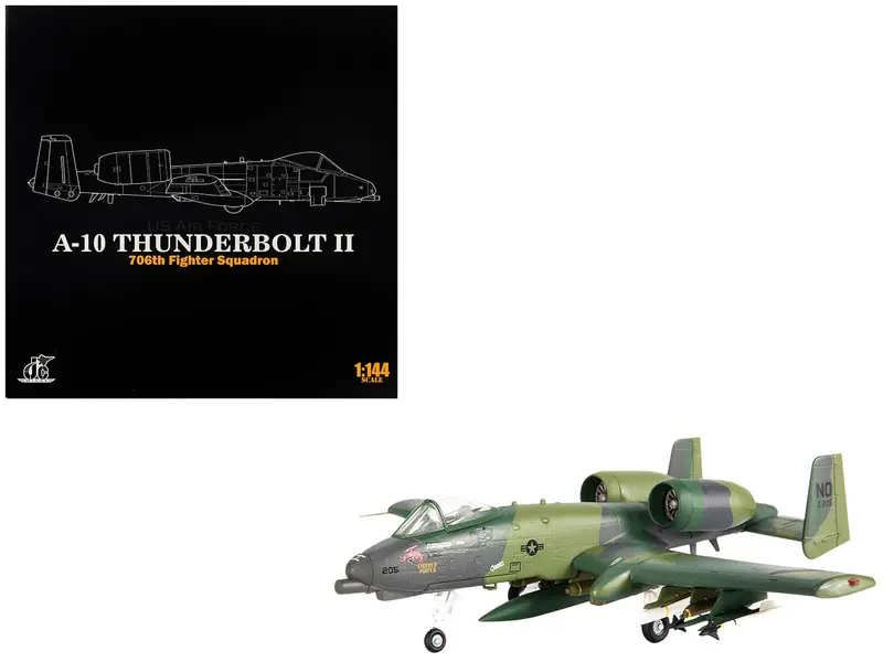 Fairchild Republic A-10 Thunderbolt II Attack Aircraft "23rd Tactical Fighter Wing 706th Fighter Squadron Operation Desert Storm" (1991) United States Air Force 1/144 Diecast Model by JC Wings