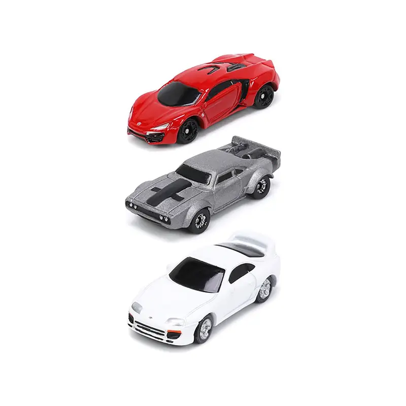 "Fast & Furious" Movie 3 piece Set Series 4 "Nano Hollywood Rides" Series Diecast Model Cars by Jada