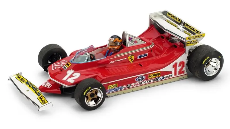 FERRARI 312 T4 G.VILLENEUVE 1979 N.12 MONACO GP + PILOTA 1