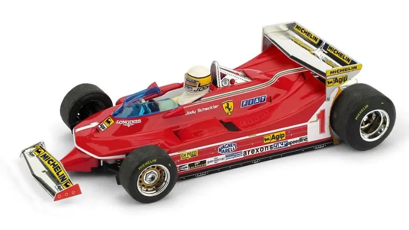 FERRARI 312 T5 J.SCHECKTER 1980 N.1 MONACO GP + PILOTE 1