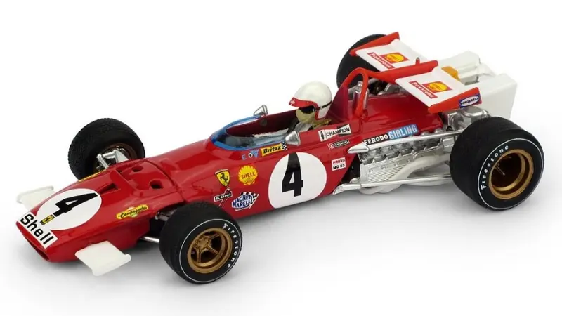 FERRARI 312B CLAY REGAZZONI 1970 N.4 WINNER ITALY GP W/PILOTE 1