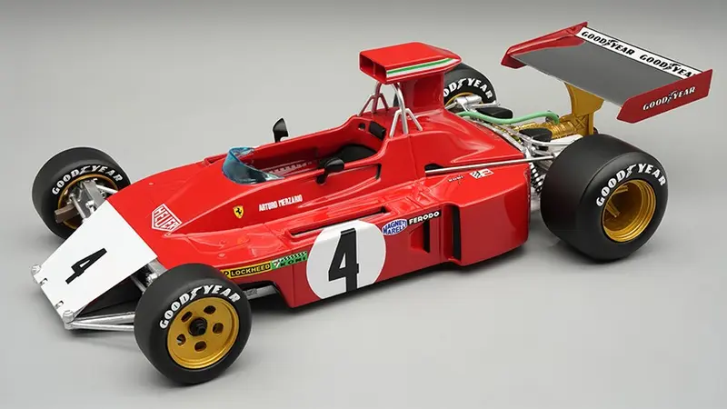 FERRARI 312B3-73 N.4 CANADA GP 1973 A.MERZARIO CRASHED NOSE 1