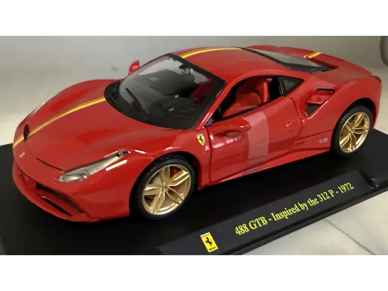 Ferrari 488 GTB Red Inspired by 1972 312P 1