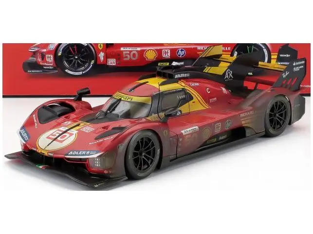 Ferrari 499P 3.0L Turbo V6 AF Corse #50 Winner 24h Le Mans 2024 (After Race Version) 1