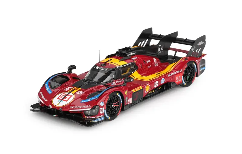 FERRARI 499P #51 FERRARI AF CORSE 3RD PLACE WEC QATAR 1812KM 2025 - 1/43 - BBR MODELS