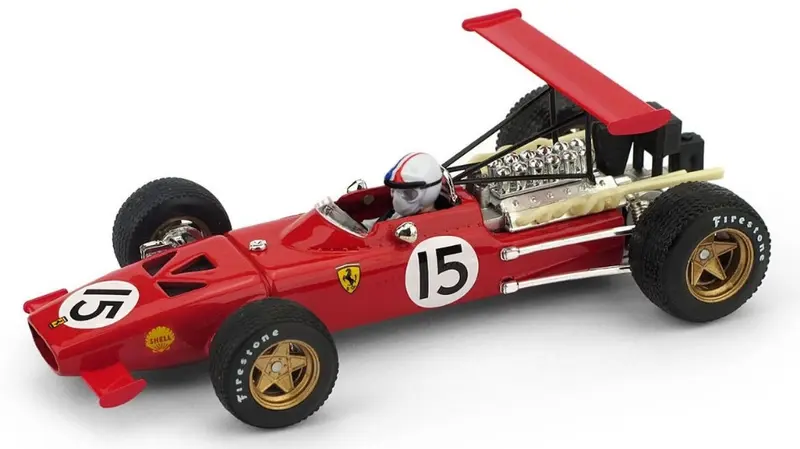 FERRARI CHRIS AMON 1969 N.15 SPAIN GP W/PILOTE 1