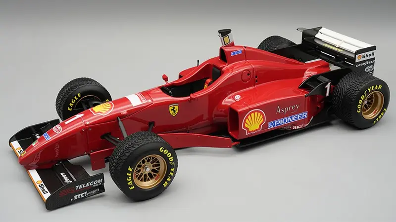 FERRARI F310 N.1 SPAIN GP 1996 RAIN TYRES M.SCHUMACHER 1
