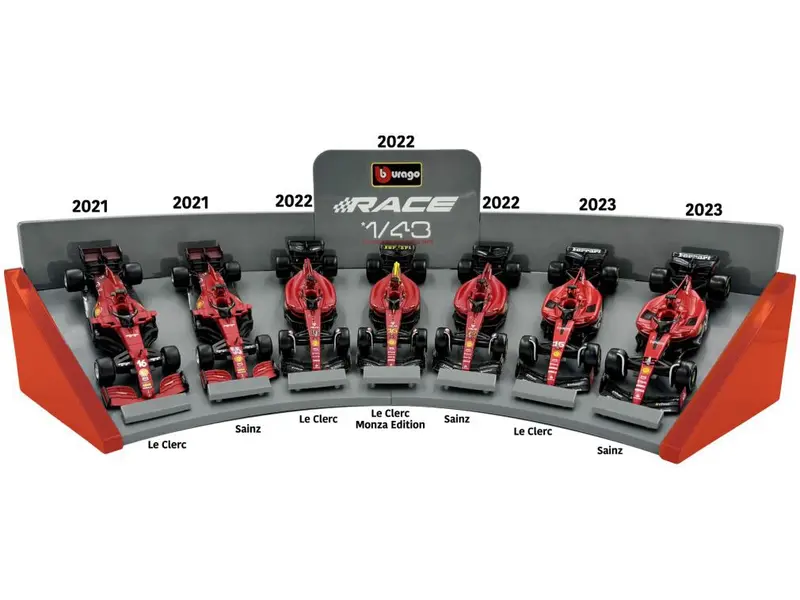 Ferrari SF21/F1-75/SF-23 LeClerc/Sainz 7 Car Set 1