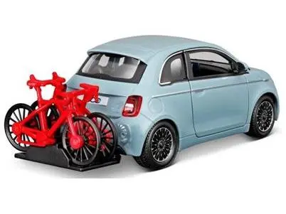 Fiat 500E Light Blue w/Bike Rack 1