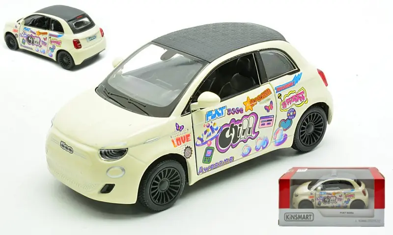 FIAT 500e "LIVERY EDITION" IVORY IN WINDOW BOX 1