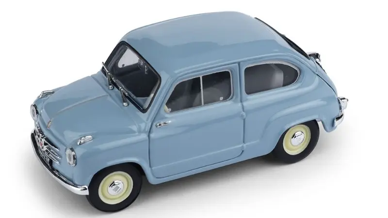 FIAT 600 1a SERIE 1955 AZZURRO CENERE 1