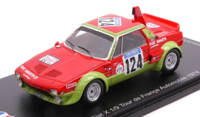 FIAT X 1/9 ABARTH N.124 TOUR D.FRANCE AUT.1974 "CVHRISTINE"-LA GRANDIVE - Spark Model - SF265