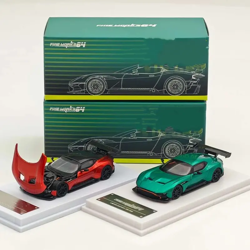 Fine Works64 1/64 Vulcan Diecast Model Car - Opening Hood, Metal Base & Rubber Tires | Limited Edition 999 Units